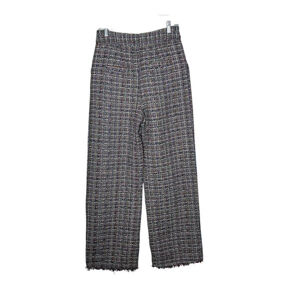Tularosa Pants Womens Medium Tweed Colorful Wide Leg Fringe Hem Lined High Rise - Picture 2 of 16